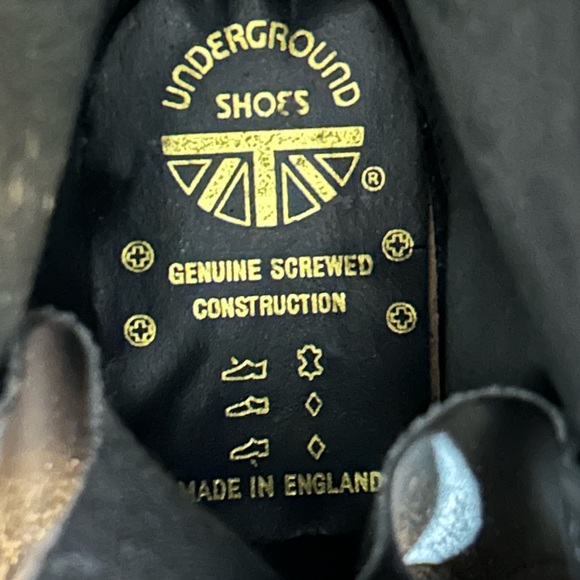 New Underground 30 eyelets rangers in box leather handmade in England size 8 - Picture 13 of 16